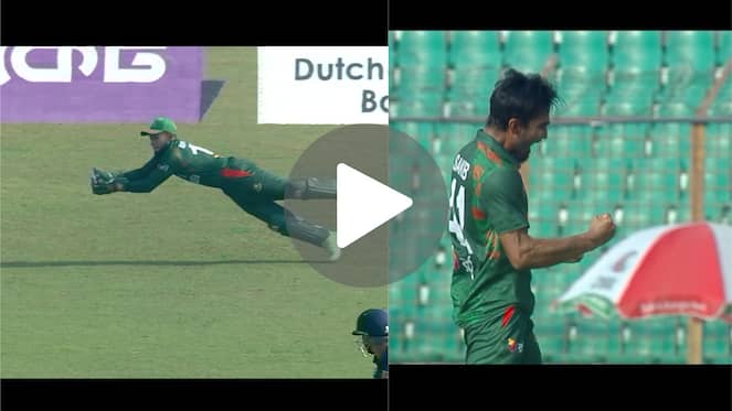 [Watch] Mushfiqur Rahim Takes A 'Flying Catch' As Tanzim Dismisses Sadeera